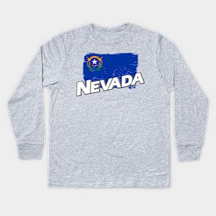 Nevada flag Kids Long Sleeve T-Shirt